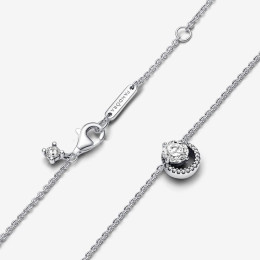 Le Collier Pandora Timeless, halo rond étincelant, en argent 925/1000, 391174C01-45