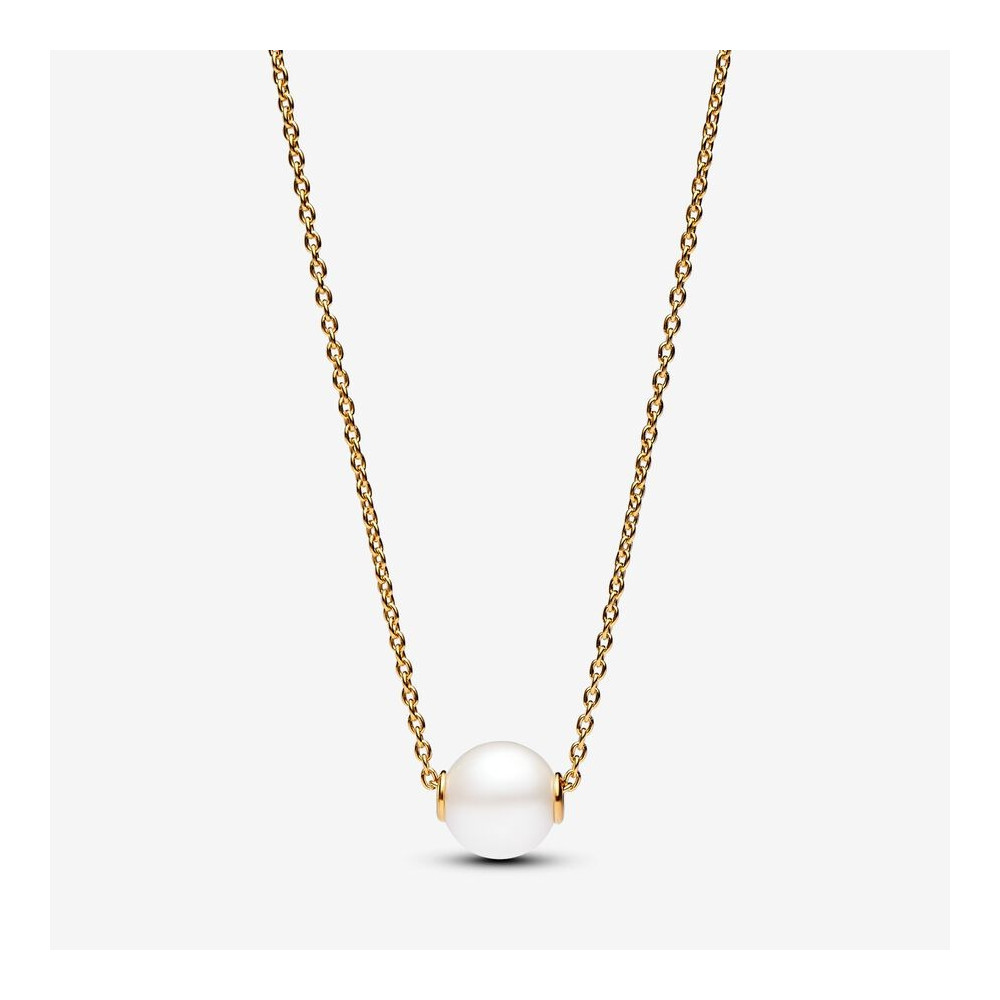 Collier Pandora Timeless, perle de culture d'eau douce, en doré or jaune 585/1000, 363167C01-45