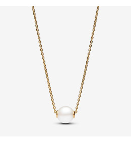 Collier Pandora Timeless, perle de culture d'eau douce, en doré or jaune 585/1000, 363167C01-45