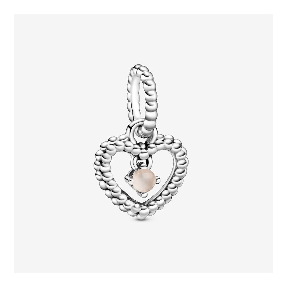 Charm Pendentif Pandora moments, coeur anniversaire Juin, Argent 925/1000, 798854C06
