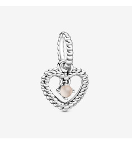 Charm Pendentif Pandora moments, coeur anniversaire Juin, Argent 925/1000, 798854C06