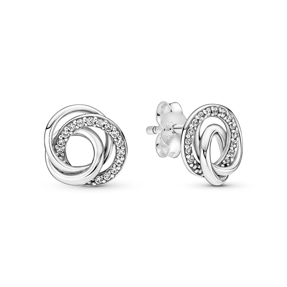 Boucles d'oreilles Pandora, Famille Toujours Encerclées, en argent 925/1000 291076C01