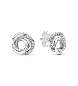 Boucles d'oreilles Pandora, Famille Toujours Encerclées, en argent 925/1000 291076C01
