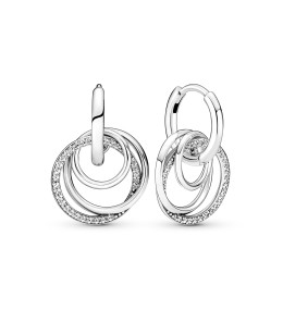 Boucles d'oreilles Pandora, Cercles Ma Famille Pour Toujours, en argent 925/1000 291156C01