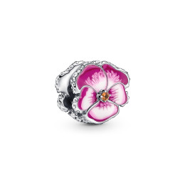 Charms - Bijoux - PANDORA - Charm Pandora, Pensée Rose, en argent 925/1000 790777C01