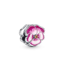 Charms - Bijoux - PANDORA - Charm Pandora, Pensée Rose, en argent 925/1000 790777C01