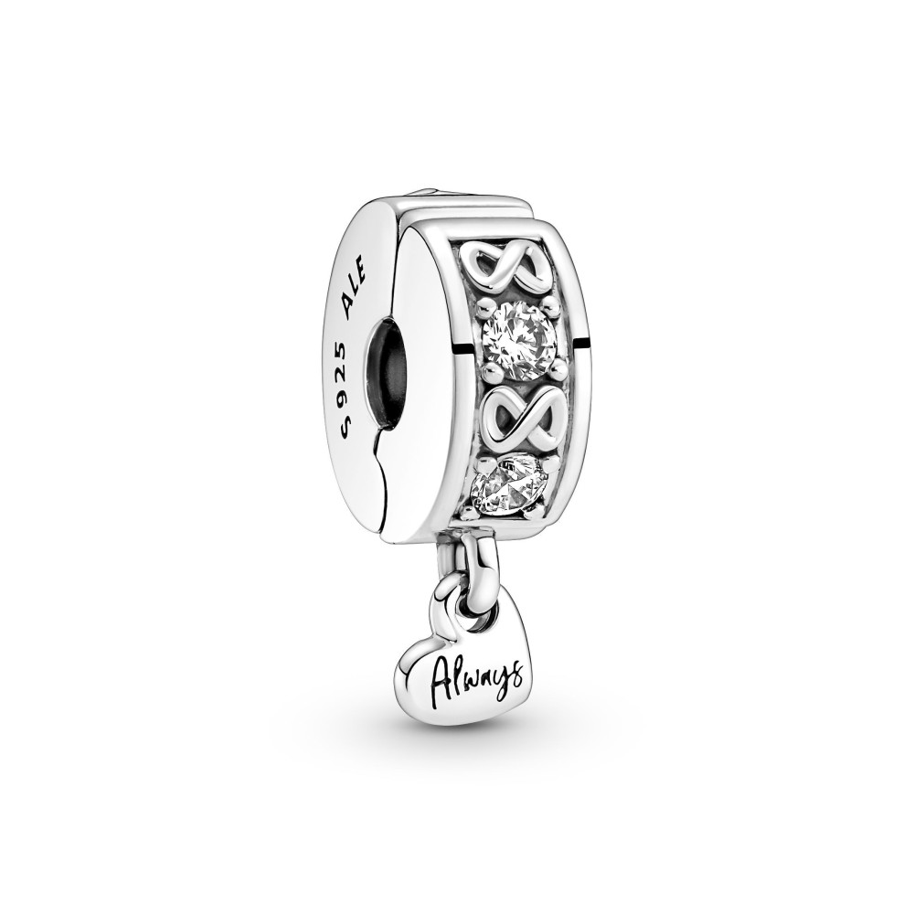 Charms - Bijoux - PANDORA - Charm clip Pandora moments, Family Always Pavé, en argent 925/1000 791151C01