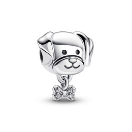 Le Charm pendentif, Pandora moments, chien et os, en argent 925/1000 792254C01.