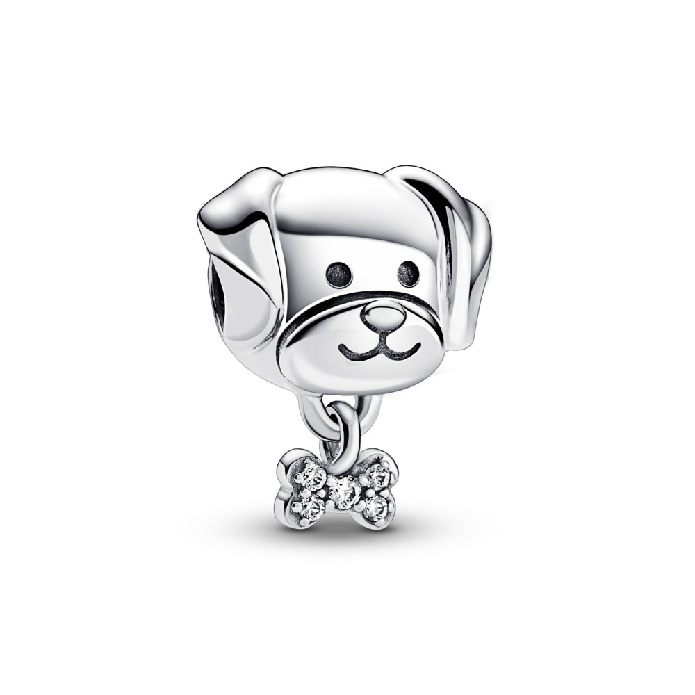Le Charm pendentif, Pandora moments, chien et os, en argent 925/1000 792254C01.