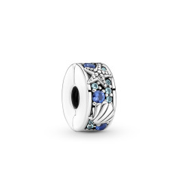 Le Charm clip Pandora moments, étoile de mer tropicale et coquillage, en argent 925/1000 791678C01.