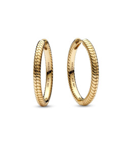 Les Boucles d'oreilles créoles, Pandora moments , doré or jaune 585/1000, 269532C00.