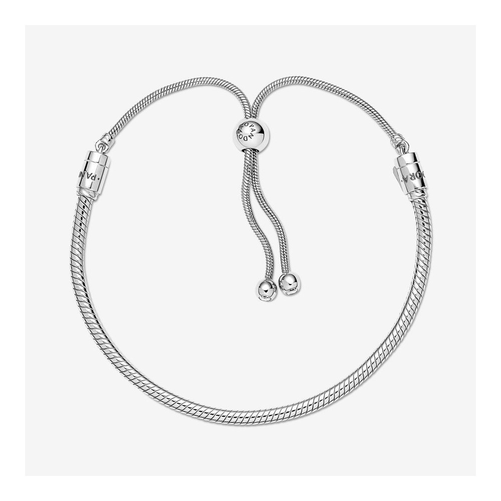 Le Bracelet Pandora Moments, Coulissant Maille Serpent, Argent 925/1000, 599652C01