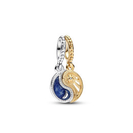 Le Charm pendentif Pandora, soleil et lune divisible, argent 925/1000 et doré or jaune 585/1000, 762678C01