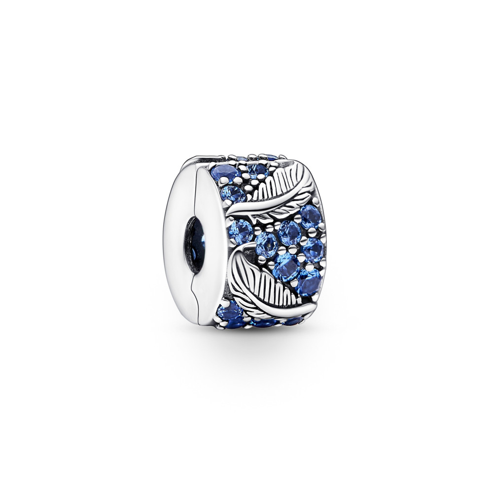 Le Charm clip Pandora , Plume Incurvée & Pavé, Argent 925/1000, 792552C01