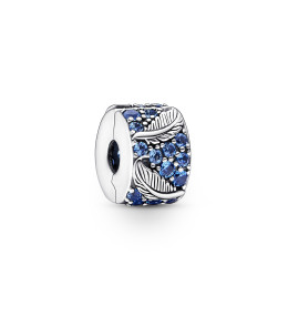 Le Charm clip Pandora , Plume Incurvée & Pavé, Argent 925/1000, 792552C01