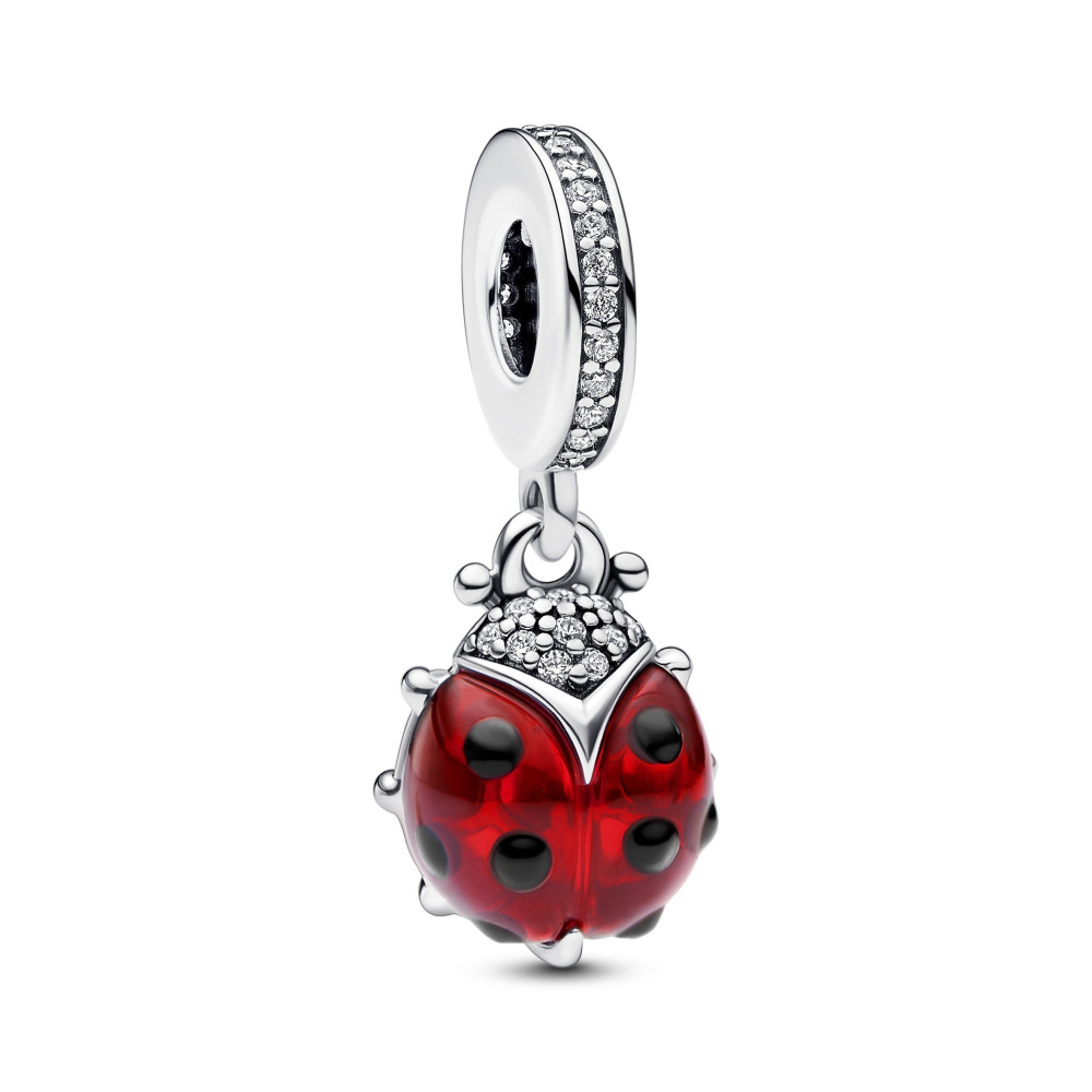 Le Charm Pandora pendentif, Coccinelle rouge, Argent 925/1000, 792571C01