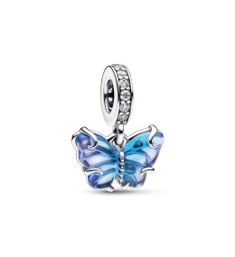 Le Charm Pendentif Pandora moments, papillon en verre de Murano, Argent 925/1000, 792698C01