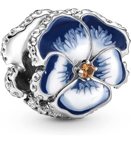 Charms - Bijoux - PANDORA - Charm Pandora, Pensée Bleue, en argent 925/1000 790777C02