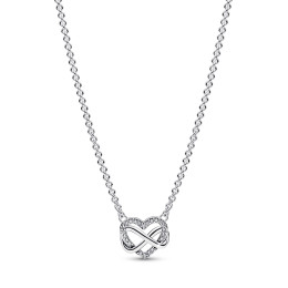 Le Collier Pandora, coeur infini étincelant, en argent 925/1000, 392666C01-50.