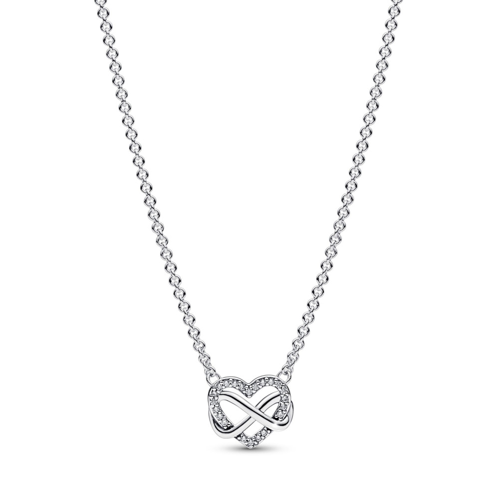 Le Collier Pandora, coeur infini étincelant, en argent 925/1000, 392666C01-50.