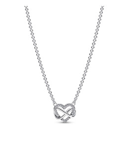 Le Collier Pandora, coeur infini étincelant, en argent 925/1000, 392666C01-50.
