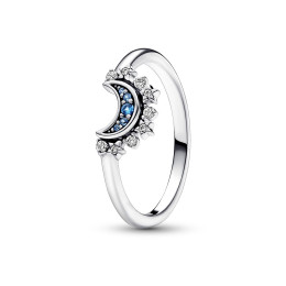 La Bague Pandora, Lune Céleste Bleue, argent 925/1000, 192675C01.