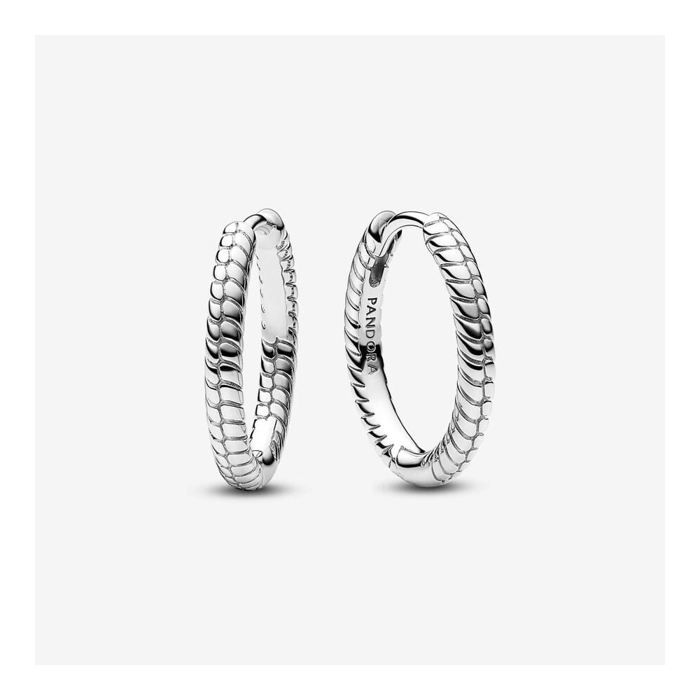 Les Boucles d'oreilles Pandora, petites créoles à charms, argent 925/1000, 292728C00.