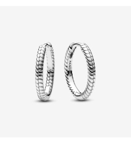 Les Boucles d'oreilles Pandora, petites créoles à charms, argent 925/1000, 292728C00.