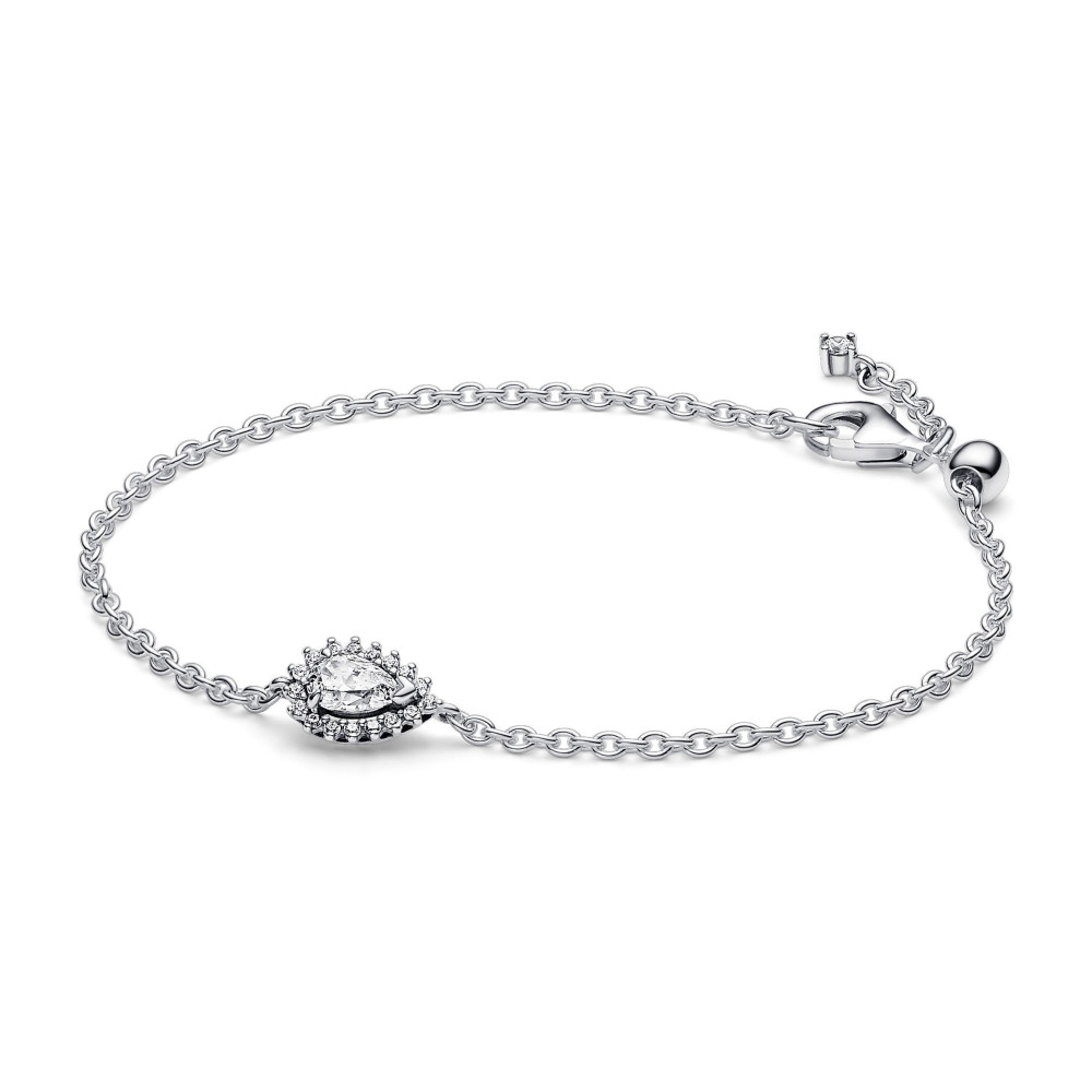 Le Bracelet Pandora, chaîne halo poire scintillante, en argent 925/1000, 593001C01