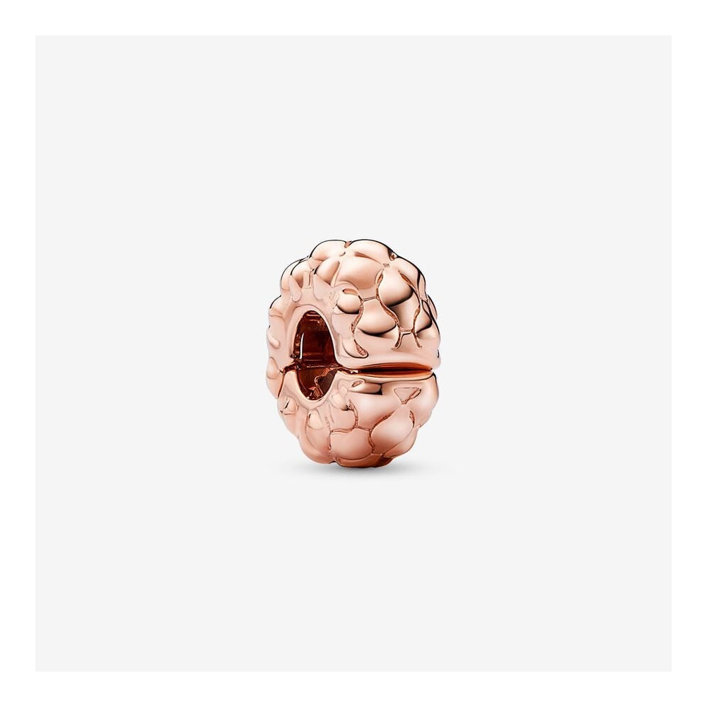 Le Charm clip Pandora, clouté fin, doré or rose 585/1000, 782716C00
