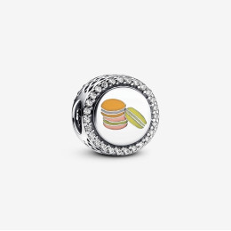 Le Charm Pandora, gravable macaron, en argent 925/1000, 792016CZ_E048