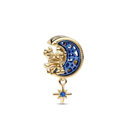 Le Charm Pandora, Croissant de Lune Disney Mickey & Minnie, en doré or jaune 585/1000, 762956C01