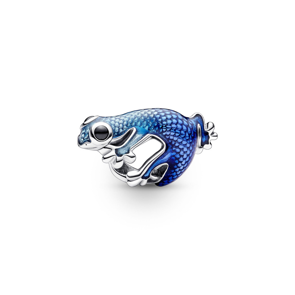 Le Charm Pandora moments, Gecko Bleu Métallisé, Argent 925/1000, 792701C01
