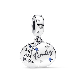 Le Charm pendentif Pandora, Double Amour Familial, en argent 925/1000, 792987C01