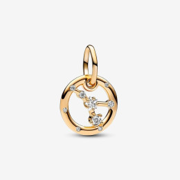 Le Charm Pandora pendentif , signe du cancer, doré or jaune 585/1000, 762708C01