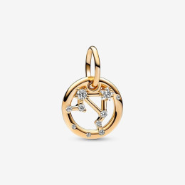 Le Charm Pandora pendentif , signe de la balance, doré or jaune 585/1000, 762712C01