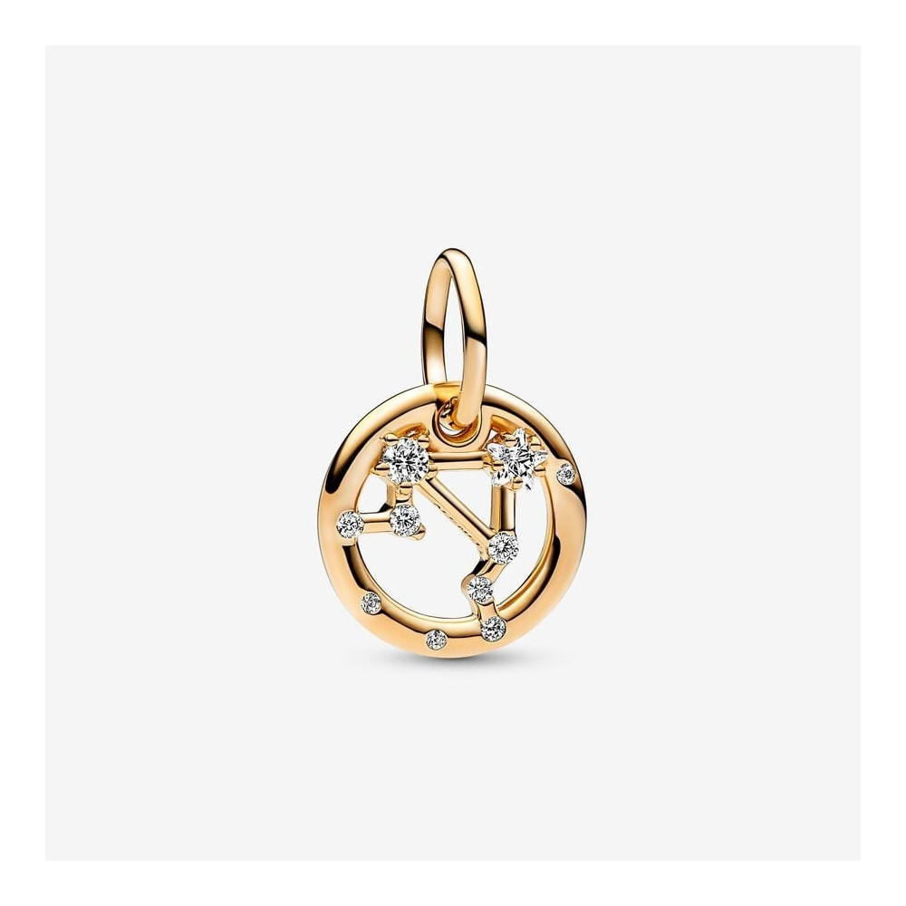 Le Charm Pandora pendentif , signe de la balance, doré or jaune 585/1000, 762712C01
