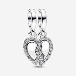 Le Charm pendentif, Pandora moments, coeur de l'amitié séparable, Argent 925/1000, 792743C01