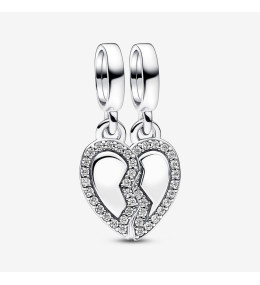 Le Charm pendentif, Pandora moments, coeur de l'amitié séparable, Argent 925/1000, 792743C01