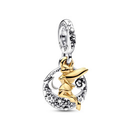 Le Charm Pendentif Pandora, Disney Fée Clochette Nuit Céleste, Argent 925/1000 et doré or 585/1000, 762517C01