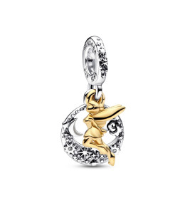 Le Charm Pendentif Pandora, Disney Fée Clochette Nuit Céleste, Argent 925/1000 et doré or 585/1000, 762517C01