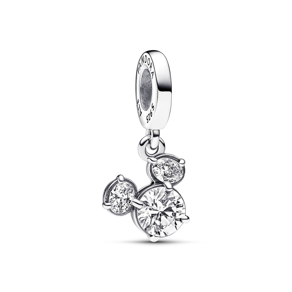Le Charm pendentif Pandora, Disney Tête de Mickey Silhouette Scintillante, en argent 925/1000, 793031C01