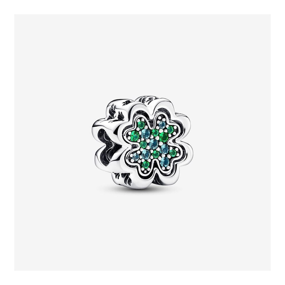 Le Charm Pandora moments, trèfle à quatre feuilles séparable, Argent 925/1000, 792752C01 Le Charm Pandora moments, trèfle à quatre feuilles séparable, Argent 925/1000, 792752C01
