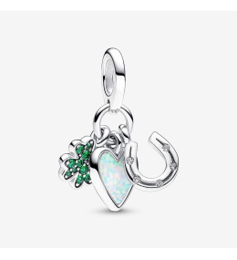 Le Charm pendentif, Pandora moments, trèfle à quartre feuilles, coeur et fer à cheval, Argent 925/1000, 792755C01