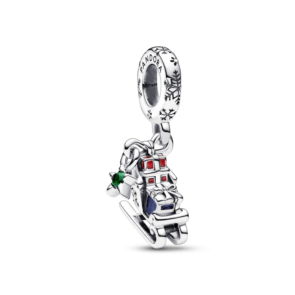 Le Charm pendentif Pandora, Traîneau de Noël 2023, en argent 925/1000, 792977C01