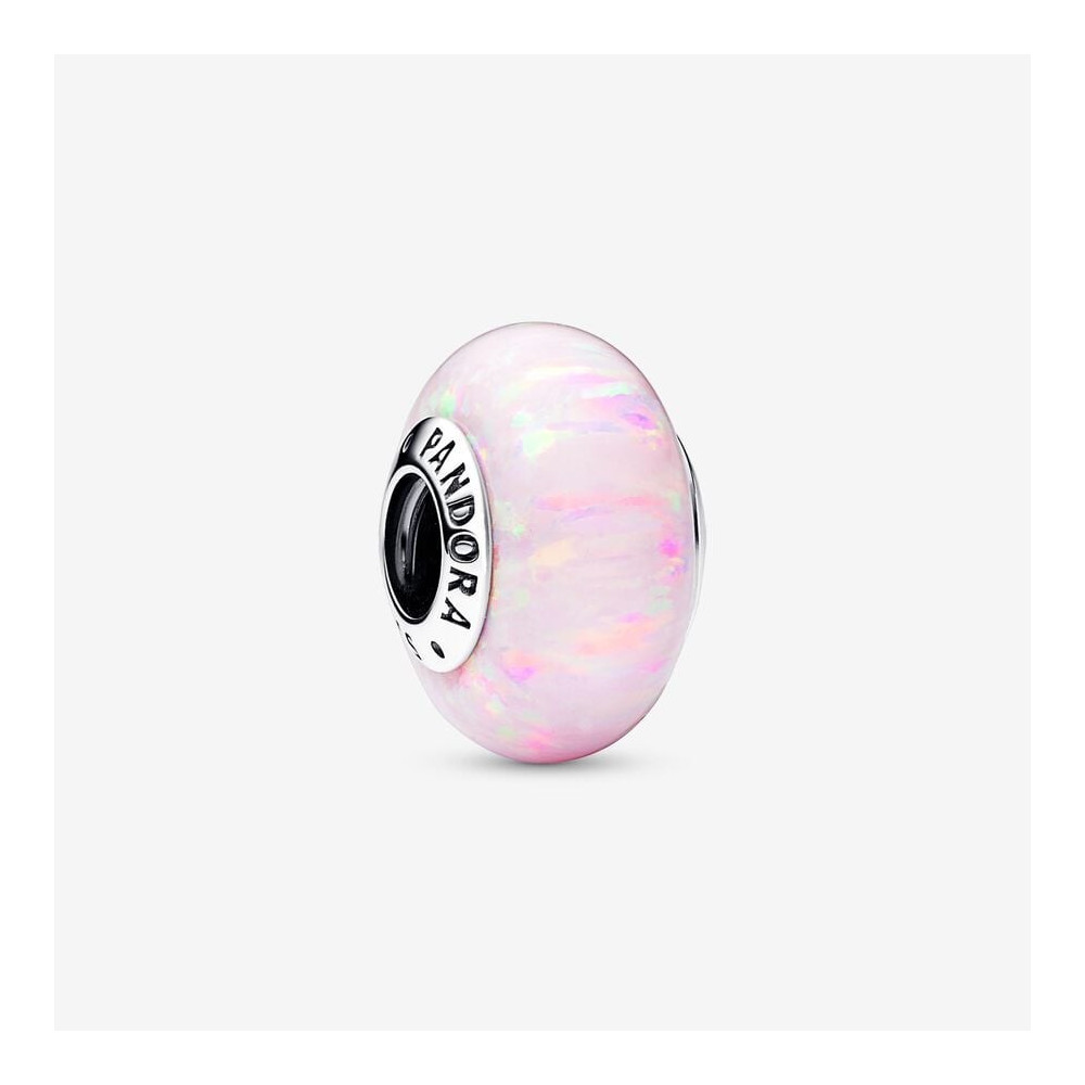 Le Charm Pandora moments, Verre de Murano rose opalescent, Argent 925/1000, 791691C03