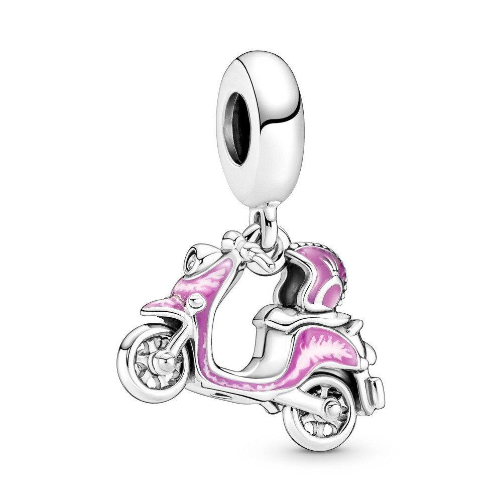 Charms - Bijoux - PANDORA - Charm pendentif, Pandora moments, Scooter Rose, en argent 925/1000 791057C01