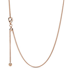 Le Collier Pandora, mailles gourmette, en métal doré or rose 585/1000, 388283-60.
