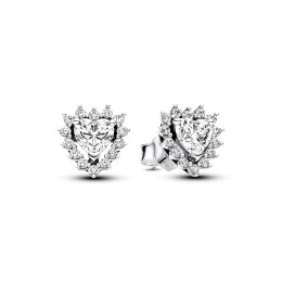Les Boucles d'oreilles Pandora Timeless, coeur halo scintillant, en argent 925/1000, 293097C01.