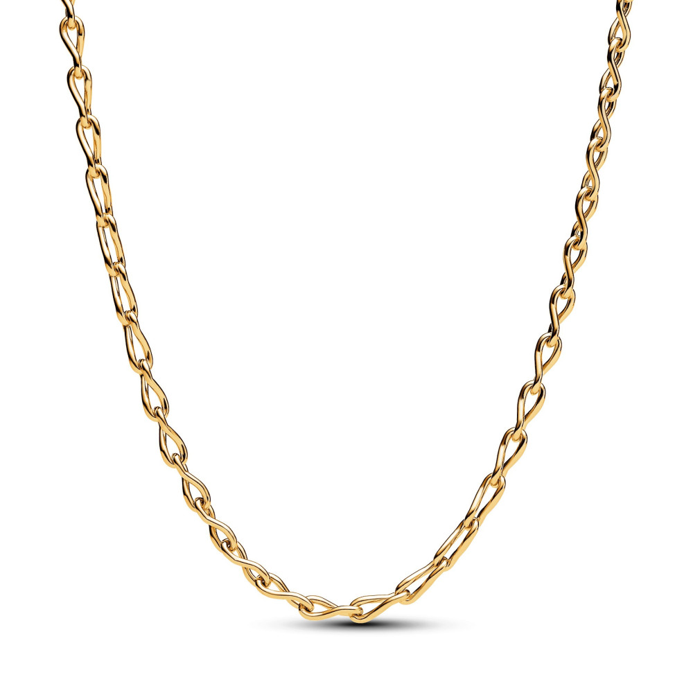 Le Collier Pandora Moments, chaîne infini, en métal doré or jaune 585/1000, 363052C00-50.